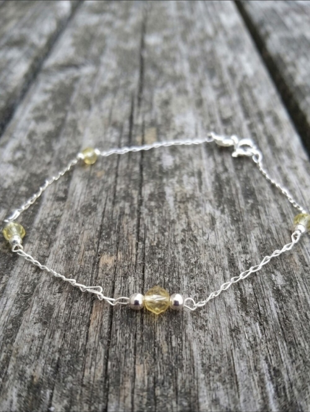 Sterling Silver Crystal Ankle BRACELET